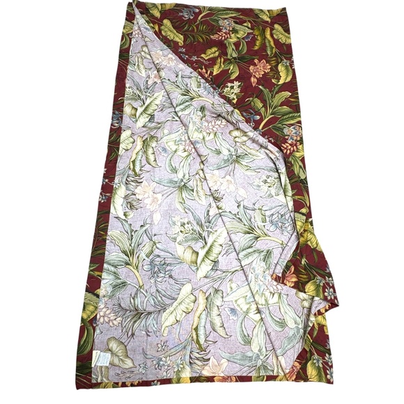 shower curtain WAVERLY cotton 70x72 traditional floral tropical multicolor - Picture 11 of 12